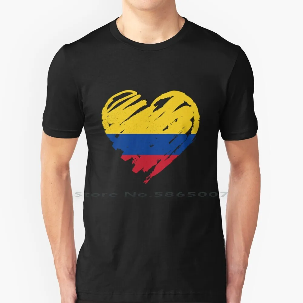 Футболка с надписью I Love Colombia 100% хлопок