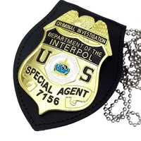 u s department of interpol no 7156 badge cosplay film and television props