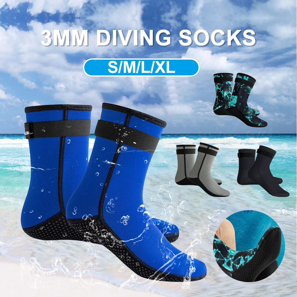 

3mm Diving Socks Neoprene Thermal Wetsuit Socks for Men Women Anti-Slip Sport Socks Water Boots for Snorkeling Surfing Kayaking