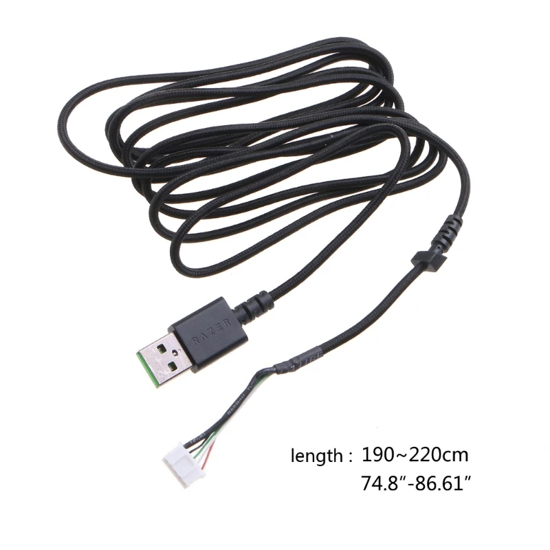 

1.8m USB Mouse Cable PVC Mice Data Line Replacement Wire for razer Mamba Elite Mouse Replacement Part Repair Accessory