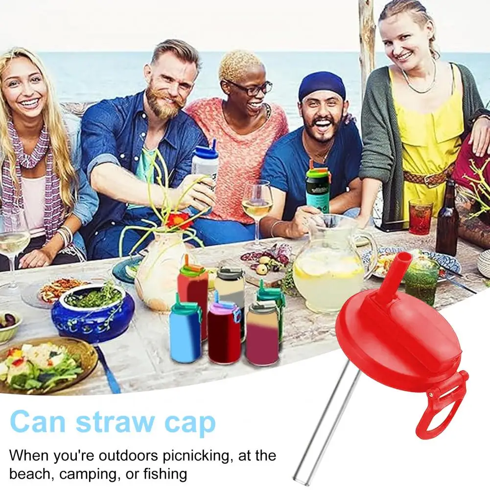 Уплотнение для напитков многоразовые крышки соды без BPA с соломинками маркера