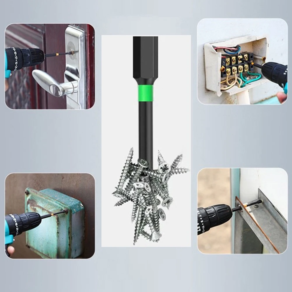 

6pcs Magnetic Batch Head Impact Strong Cross Screwdriver High Hardness 25/50/65/70/90/150mm Non-slip PH2 Screwdriver Set