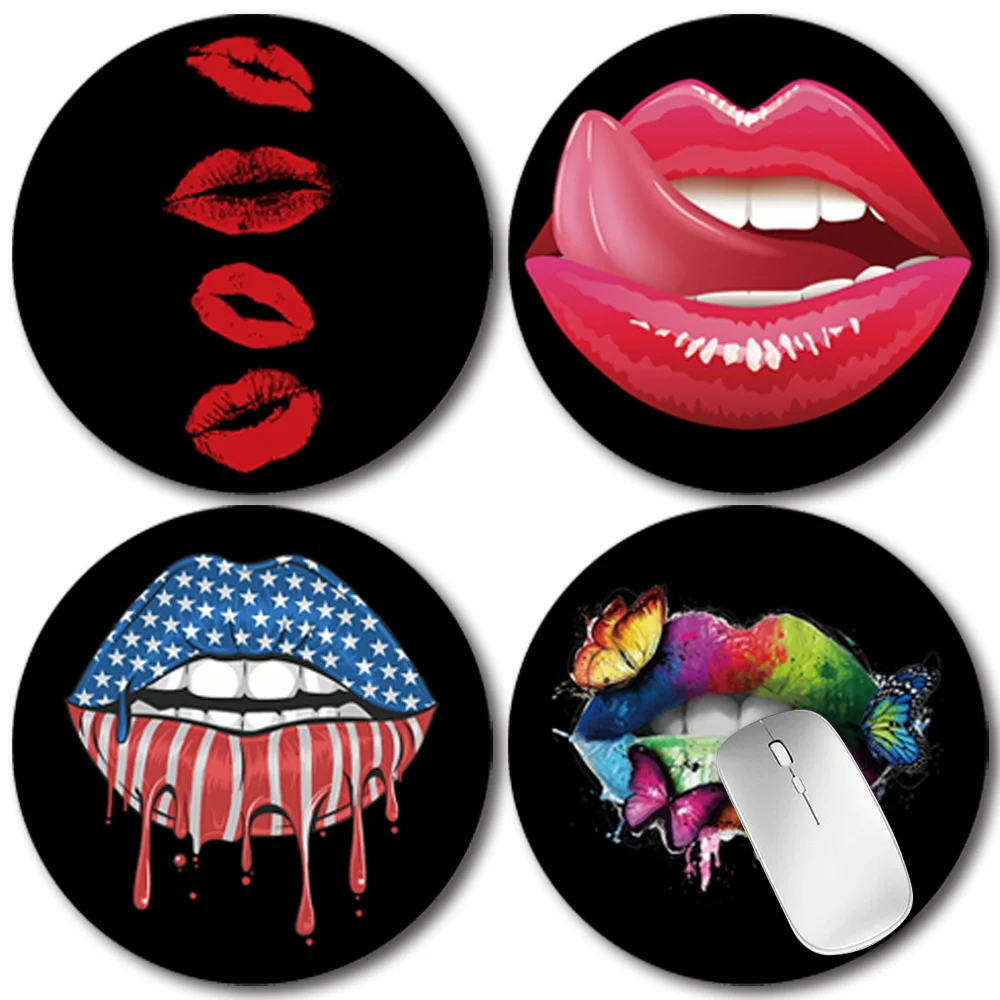 

Gaming Mouse Pads Desk Mat Desktop Pu Leather PC Mousepad Round Small Desk Mouth Gamer Mats Office Computer Laptop Macbook