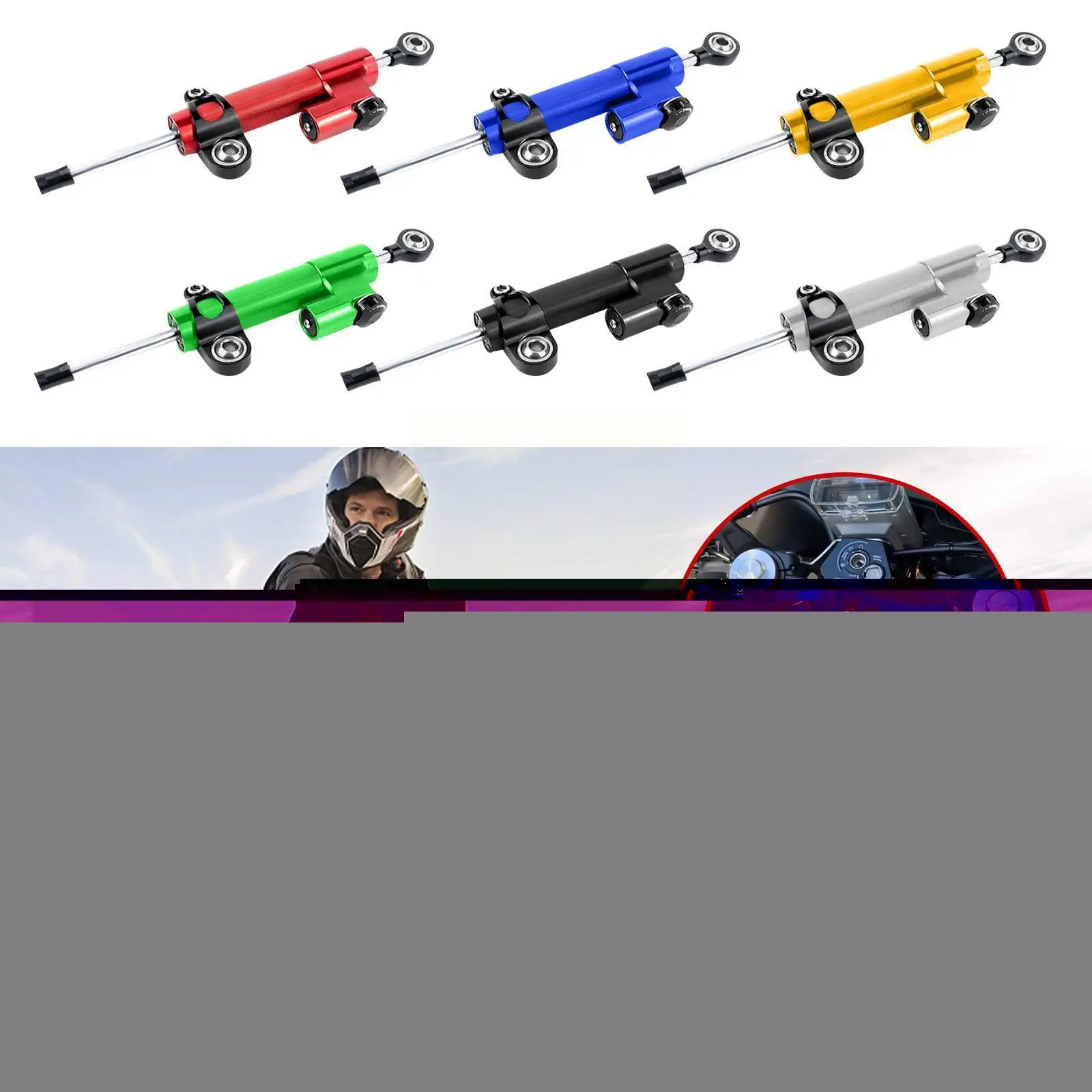 

Universal Motorcycle Adjustable Steering Damper Stabilizer Linear Reversed Safe Control Cnc For K4j0