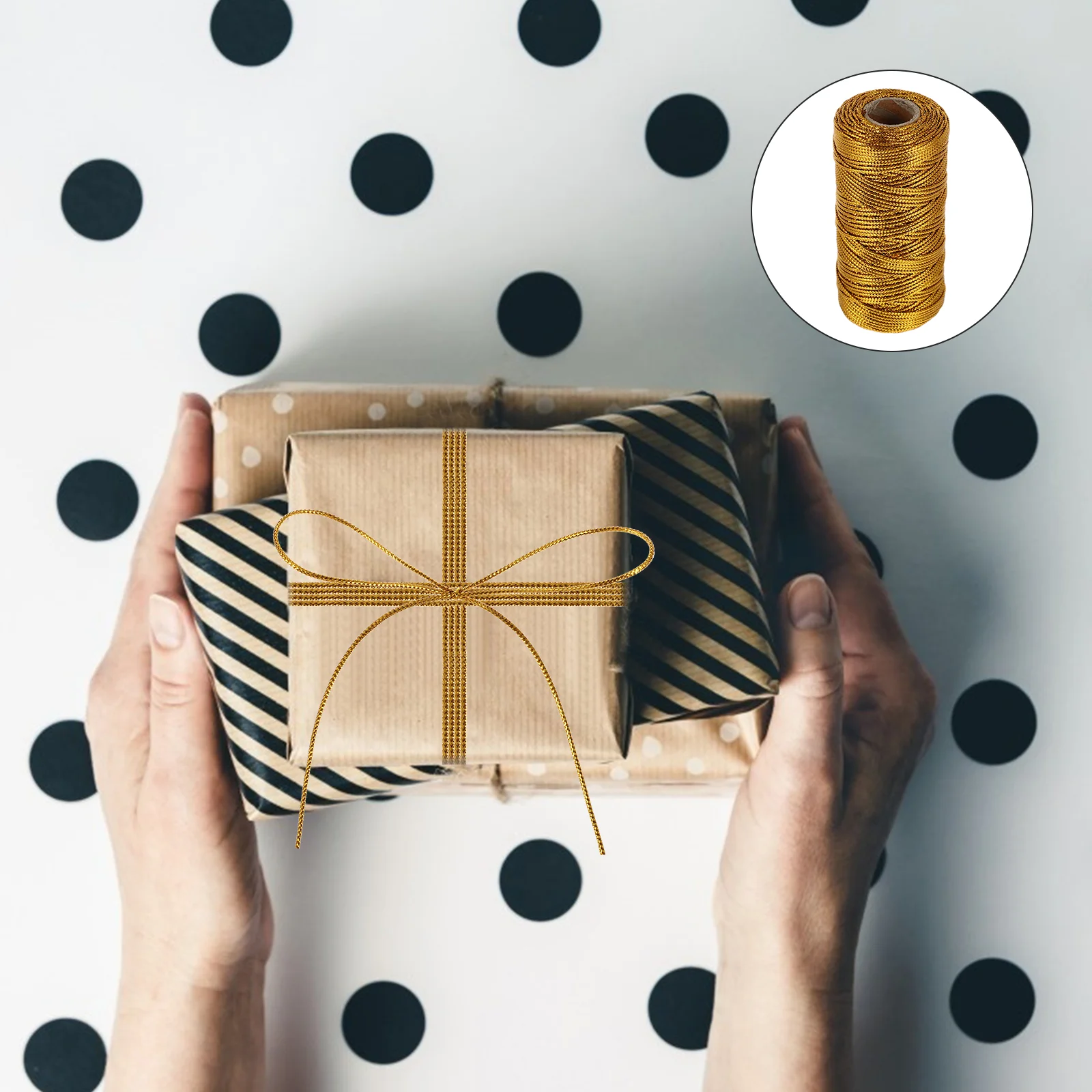 Золотая и серебряная нить бирка уникальные декоративные нитки полиэфирные