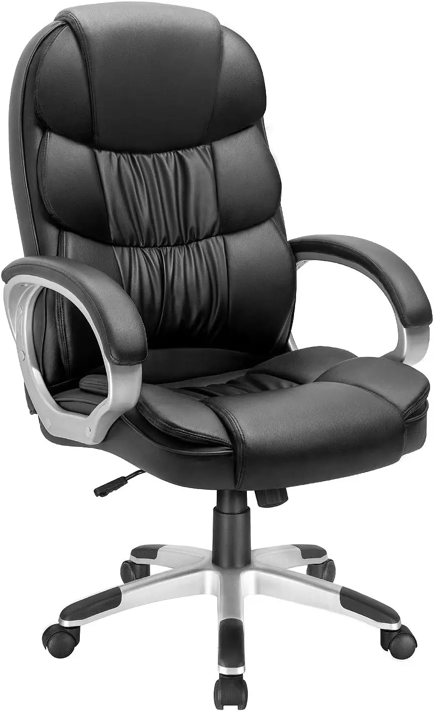 

and Tall Office Chair Ergonomic Desk Chair High Back Executive Computer Chair Adjustable Swivel PU Leather Task Chair with Padde