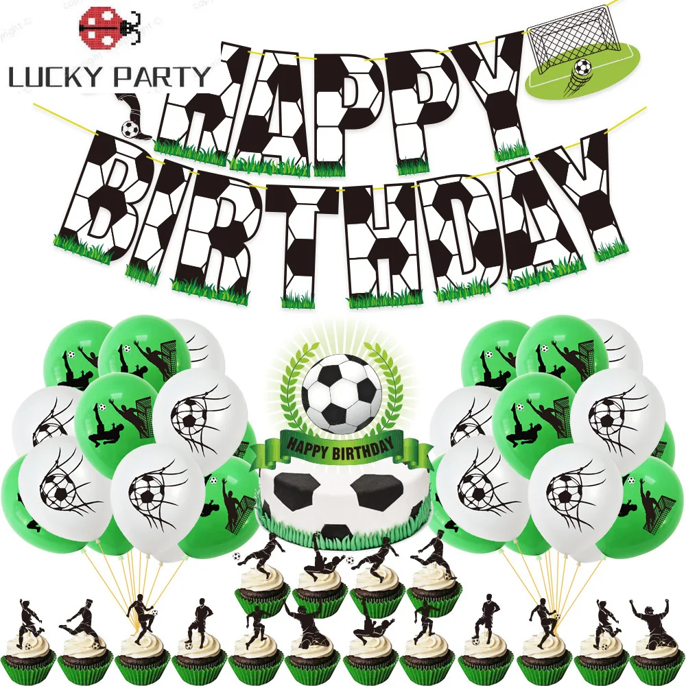 

World Cup football theme party decoration football flag cake card balloon boy birthday arrangement supplies