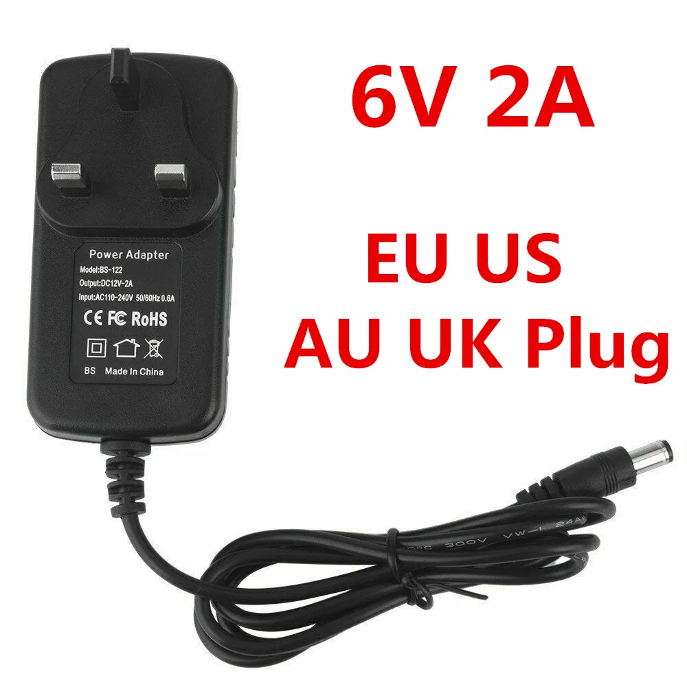 6V 2A AC/DC Adapter Power Charger For APEMAN Trail Cam H55 H70 H80 Hunting Wildlife Camera Vtech 165863 Kidi Super Star 2018 Toy |