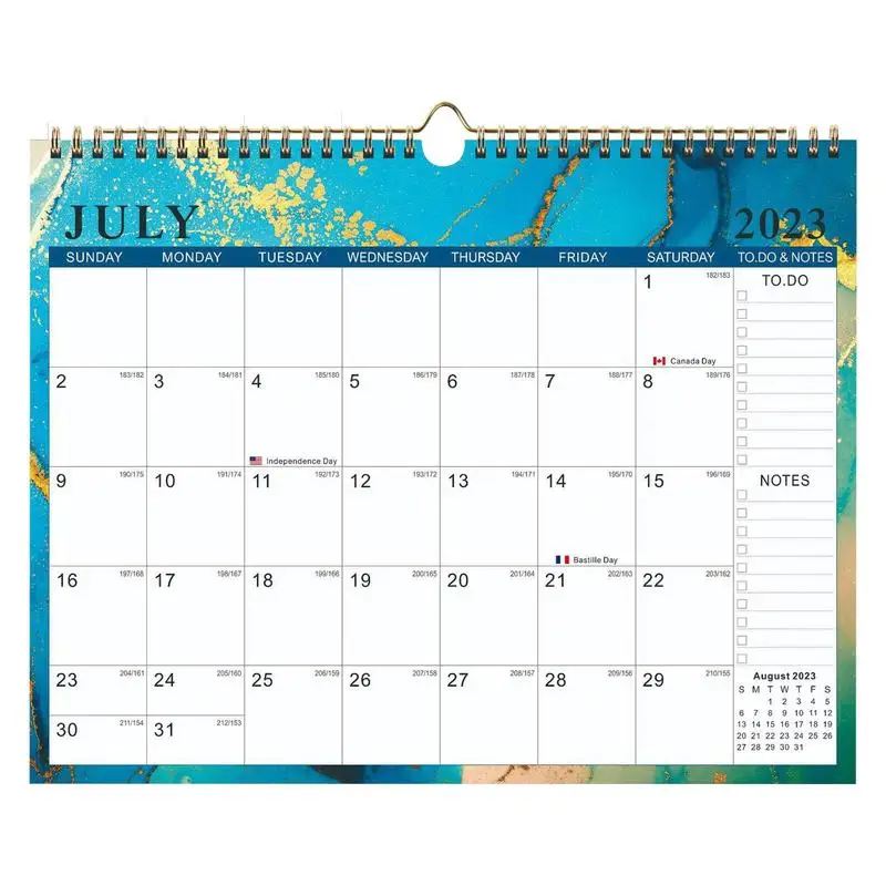 

Настенный календарь 2023x2024 дюймов,-ежемесячный Настольный планировщик, календарь, бумажный годовой календарь с несколькими национальными праздниками