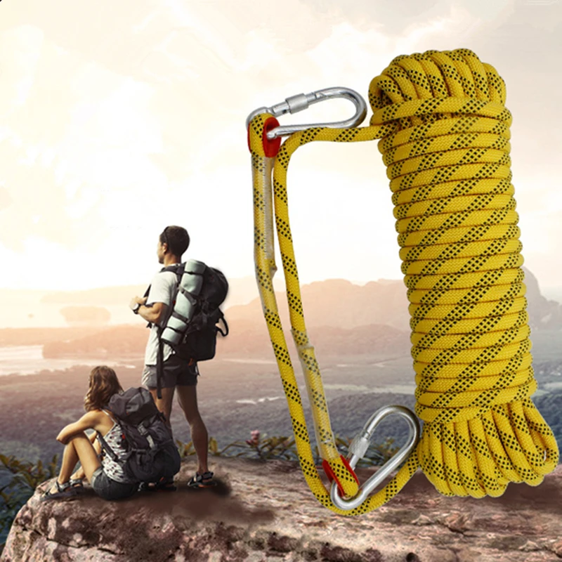 

10/12mm Diameter Survival Hiking Rock Camping Cord Rope Tools Strength High Safety 10m Equipment 20m Escape Accessories Climbing