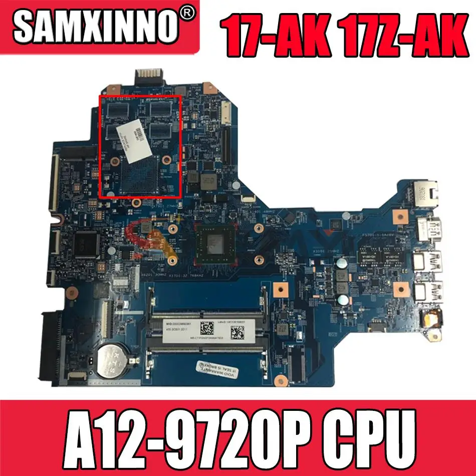 

Материнская плата для 17-AK 17Z-AK 17Z-AK000, материнская плата для ноутбука HP 926188-601 16889-2 448.0ca03.0021 CPU:A12-9720P DDR4 100% teste OK
