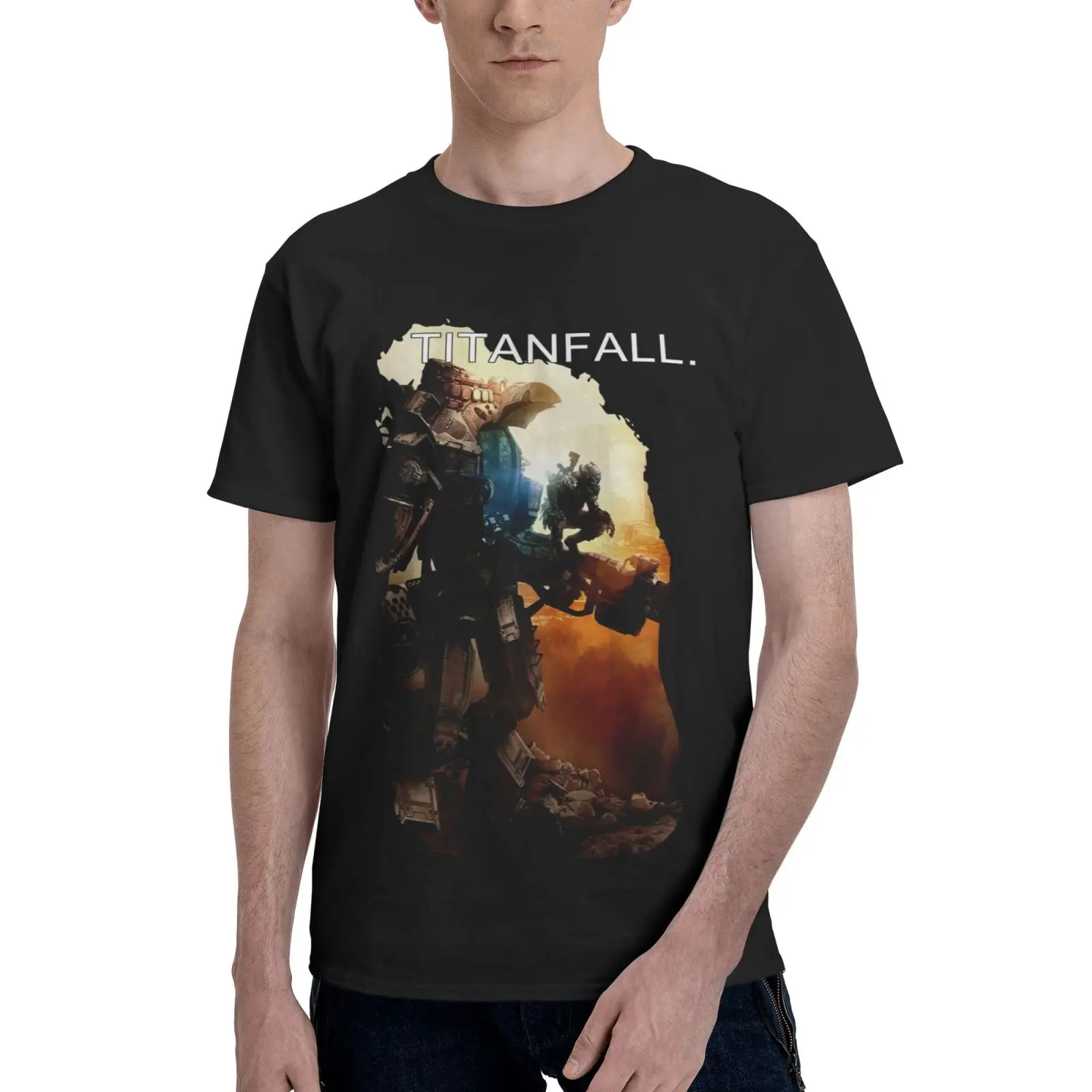 

Популярная детская футболка большого размера Titanfall, мужская одежда в стиле Харадзюку, Мужская футболка, футболки для женщин, футболки в стил...