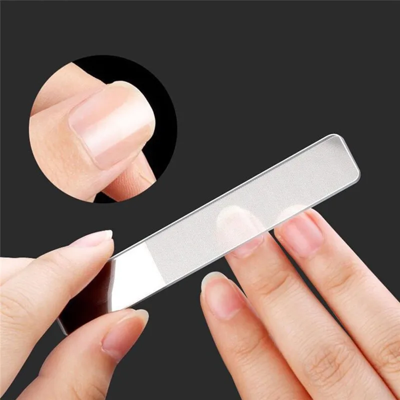 

1pc Transparent Nano Glass Nail File Professional Sanding Polishing Glass Cleanable Shiny Grinding Buffer Nail Art Manicure Tool