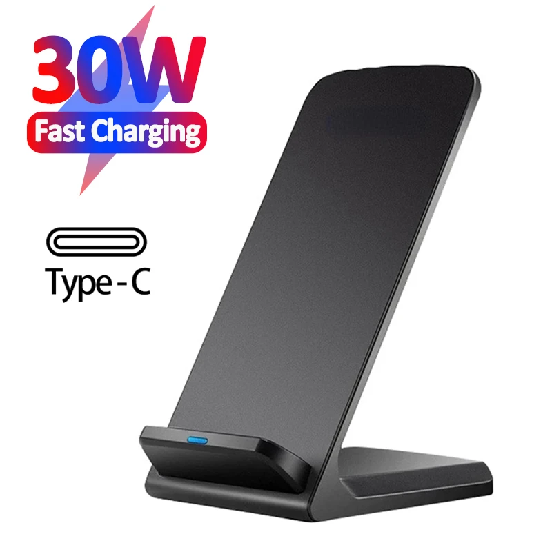 

Беспроводное зарядное устройство 30 Вт, подставка для iPhone 13 12 11 Pro X XS Max XR 8 Samsung S21 S20 S10, док-станция для быстрой зарядки Qi, держатель для телефон...
