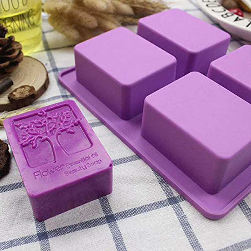 

Rectangle Life Tree Silicone Soap Mold Flower Happiness DIY Craft Art Cake Baking Mould For Handmade Candle Wax Melts Bath Bomb