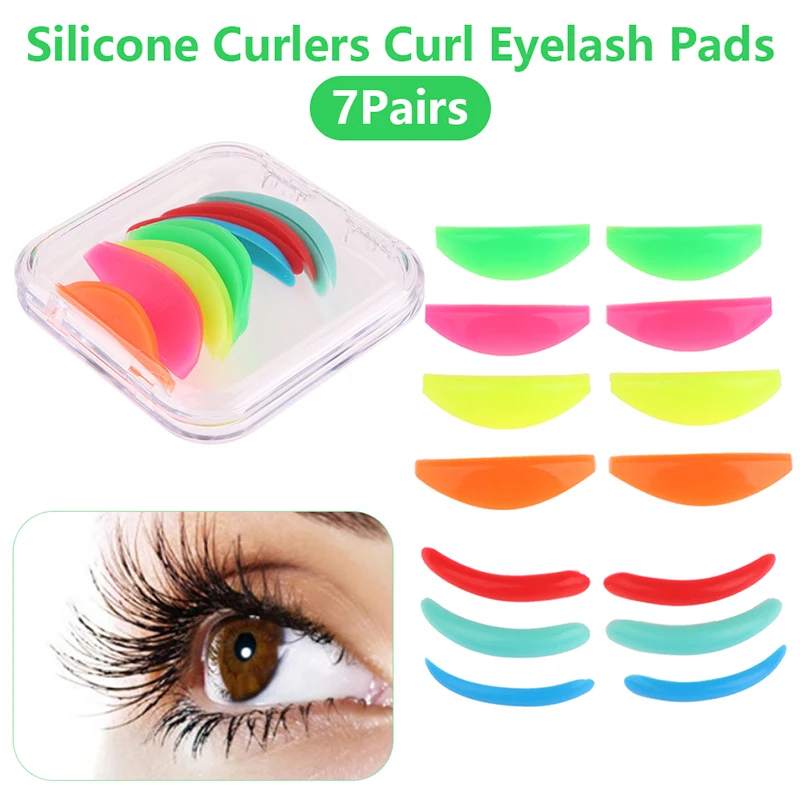 

7 Pair Reusable Silicone Spacer For Eyelash Perming Curlers Curl Eyelash Pads Multi Sizes Eyelash lifter