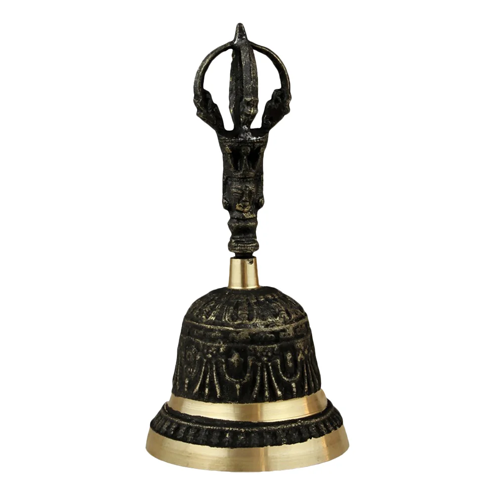 

Bell Hand Bells Brass Call Vintage Wedding Meditation Jingle Rustic Servicetibetan Handbell Buddhismtoy Held Iron Metal Prayer