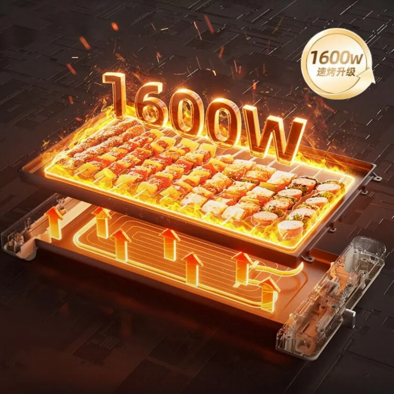 Электрический гриль Bear 220 В 1600 Вт электрическая бытовая многофункциональная