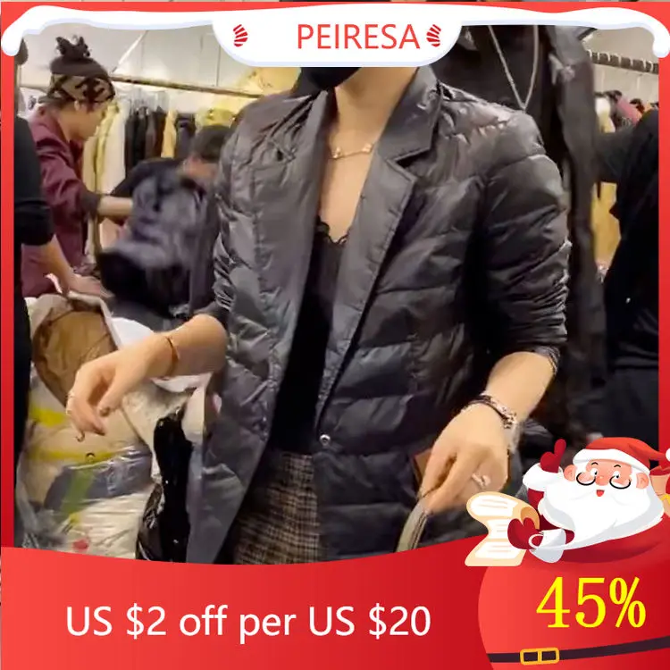 

Autumn and Winter Down Coats and Jackets Women Short Lightweight Down Jacket Women's Winter Jacket with Suit Collar