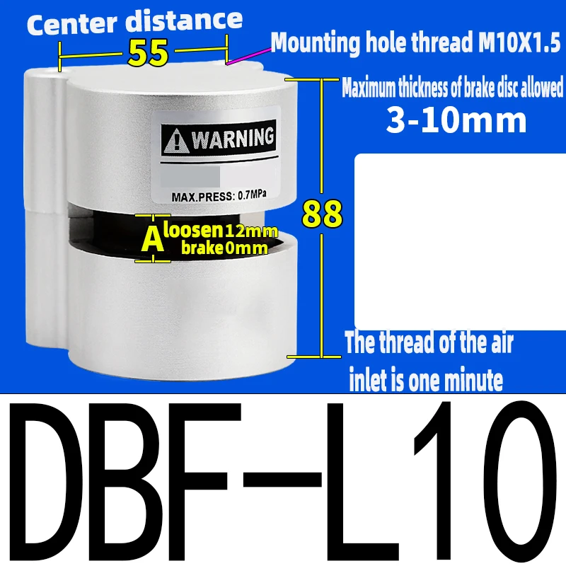 

Пневматический тормозной цилиндр AIRSLG DBF-L8/10/15/20