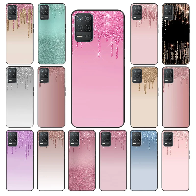 

Dripping Glitter Pink Phone Case for OPPO Realme GT 2 Pro X2 Pro XT C25S 8 7 6 Pro 6i GT Master C3 C21 C21Y C11 X3 SuperZoom