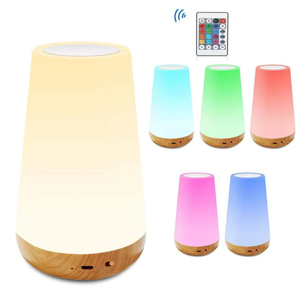 

Creative Night Light Colorful Touch Control Bedroom Sleep Lamp Children Room Bedside Lamp Remote Control Table Light