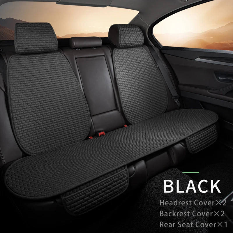 

Хлопково-льняной чехол на автомобильное сиденье, против пота, чехол на сиденье для собаки, полный комплект, дышащая защита для автомобильного сиденья, 4-сезонные аксессуары для интерьера автомобиля