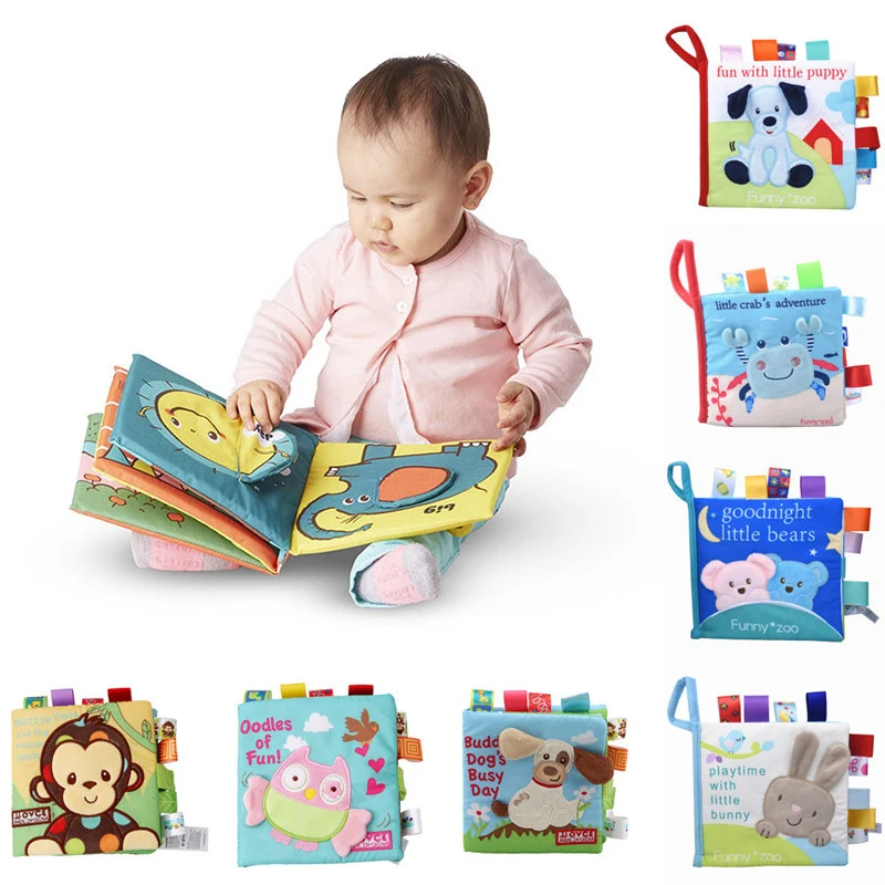 

Soft Books Infant Early cognitive Development My Quiet Bookes baby goodnight educational Unfolding Cloth Book Activity Book DS19