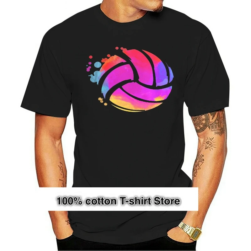 2021 модная футболка, забавная Мужская и Женская Новинка, красочный волейбольный плеер, подарок Colorsplash 2021, крутой подарок