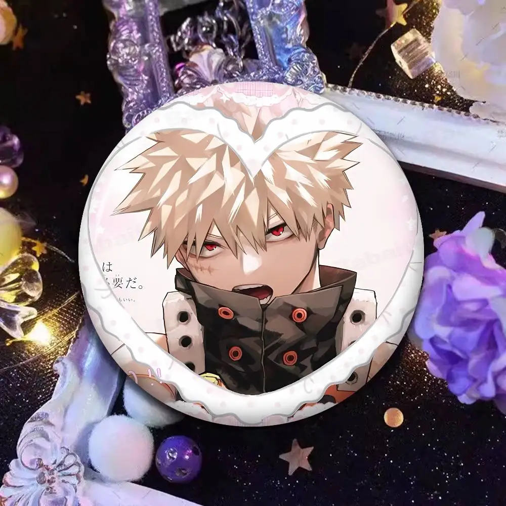 

Забавные круглые броши-значки ручной работы Кацуки Бакуго 32/44/58 мм для рюкзаков, одежды, аксессуаров, украшения для головных уборов