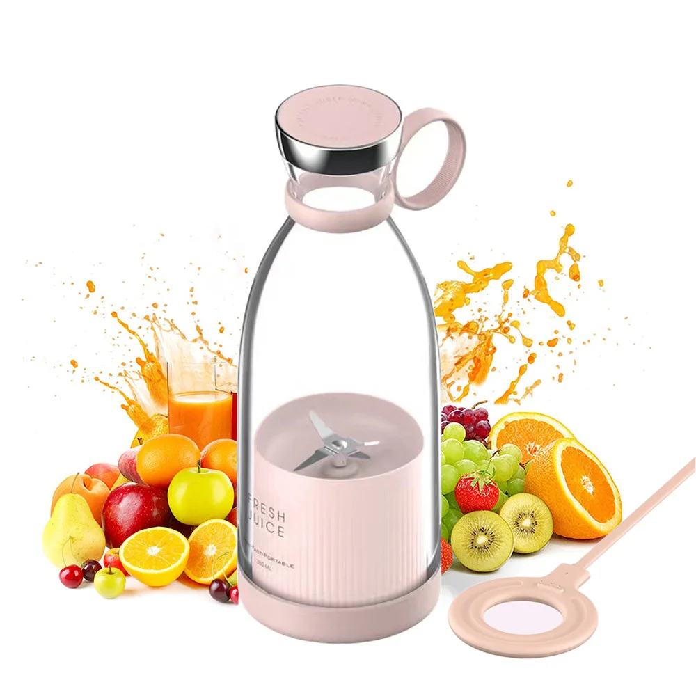 

Mini Juice Maker Ice Milkshake Smoothie Mixer 350Ml Electric Fruit Juicer Machine Rechargeable Portable Blender Bottle Shake 15
