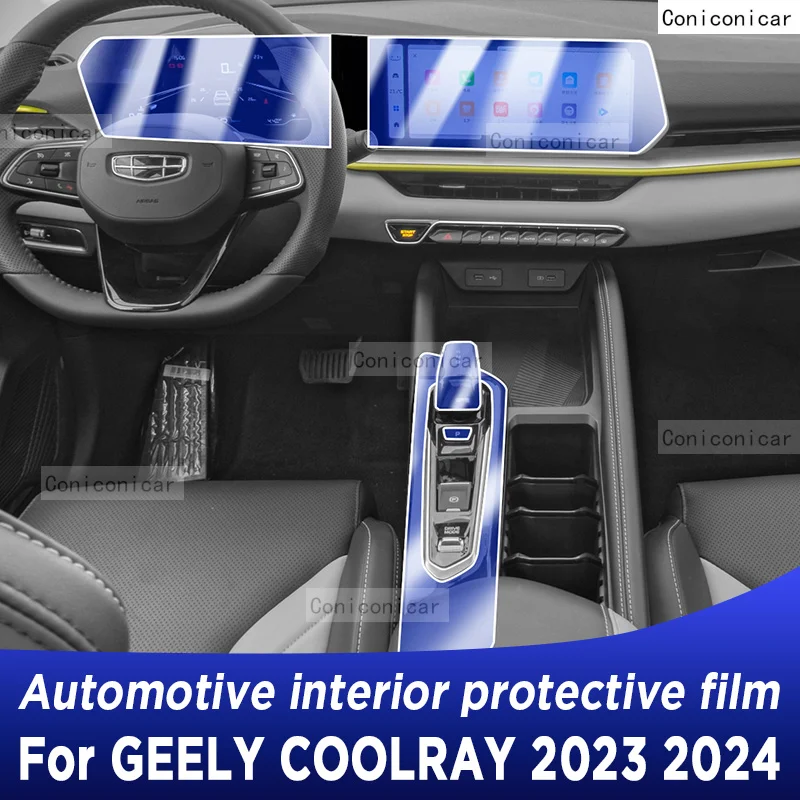 

For GEELY COOLRAY 2023 2024 Automotive Interior Screen Protective Film TPU Anti-Scratch Gearbox Panel Dashboard Navigation