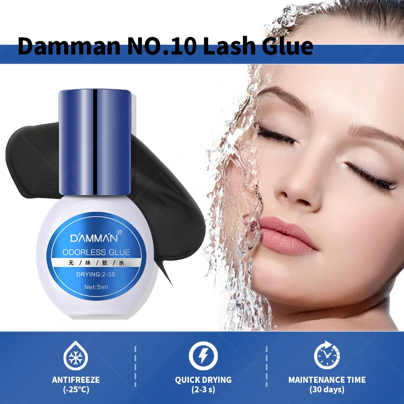DAMMAN No 10 медицинский клей для наращивания ресниц прививка 3-4 сек сухой без запаха