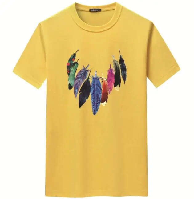 

New Men's Colorful Graffiti Classic Solid Color Cotton Blend Short Sleeve Slim T-Shirt ABD183