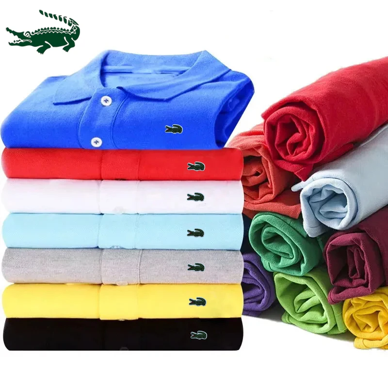 

2023 Summer New Men's Cotton Embroidered Short Sleeve Polo Shirt High end Business Leisure Sports Polo Shirt T-shirt Top S-6XL