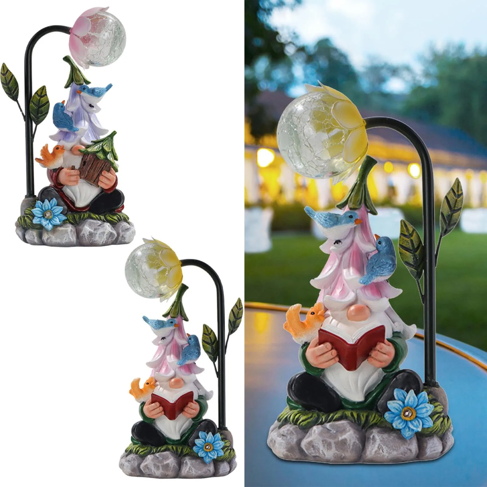 

Yangneng постепенное цветовое украшение для сада для чтения американская вилла уличное светящееся карликовое украшение для сада