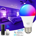 Умная RGB-лампа с голосовым управлением, 915 Вт, E27 B22, Wi-Fi