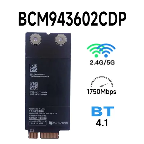 A1418 A1419 2015 г. Wi-Fi 802.11ac и карта аэропорта Bluetooth 4.1 BCM943602CDP