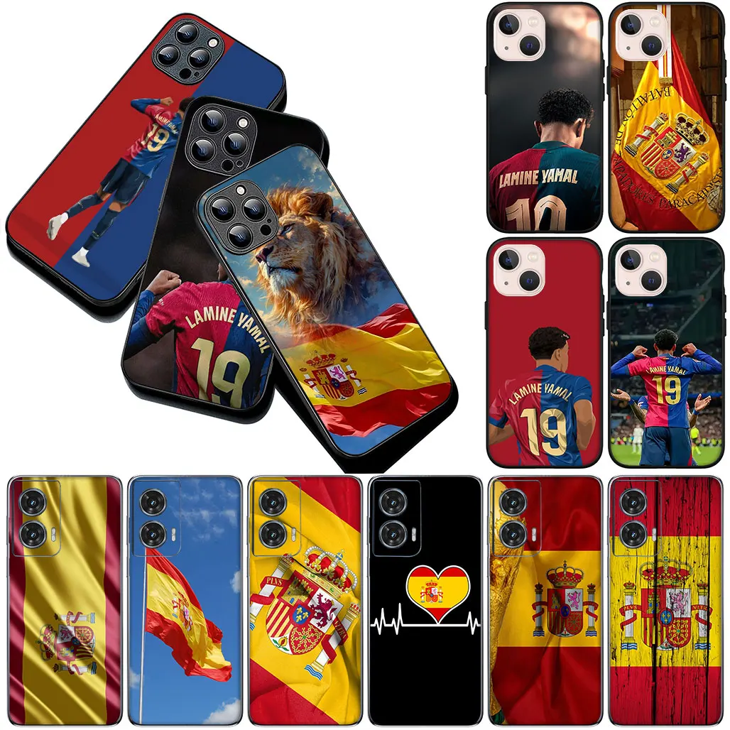 Испания Футбол No 19 Флаг для Xiaomi Redmi Note 14 13 ProPlus A4 A3 Pro Plus 13C 14C Pro+ 5G 4G Чехол телефона