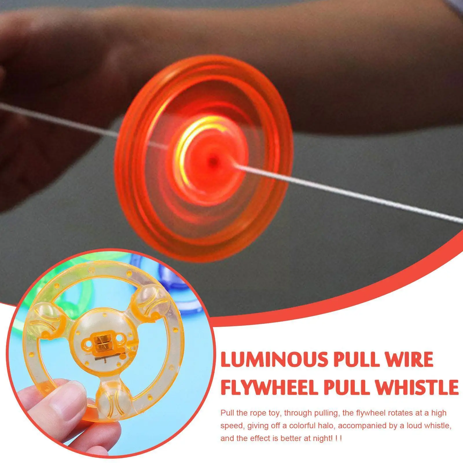 

Классические игрушки со светодиодсветильник кой, игрушки ручной работы, светящаяся веревка, маховик, игрушка, новинка для детей, забавный п...