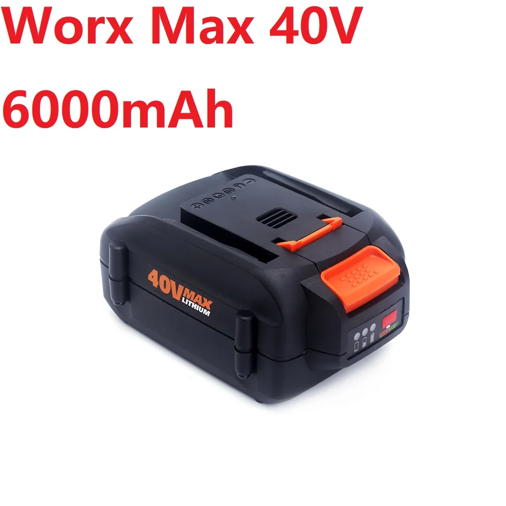Литий-ионная аккумуляторная Батарея Worx Max 40 в 6000 мАч подходит для всей модели Worx Max 40 в