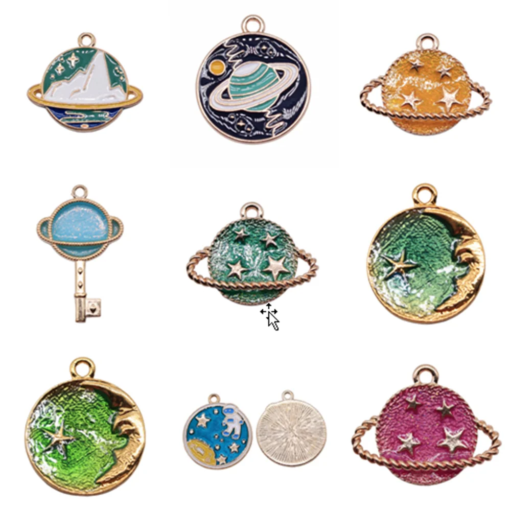 

Drop Oil Star Moon Charms For Jewelry Making Handmade Supplies For Jewelry Pendant DIY