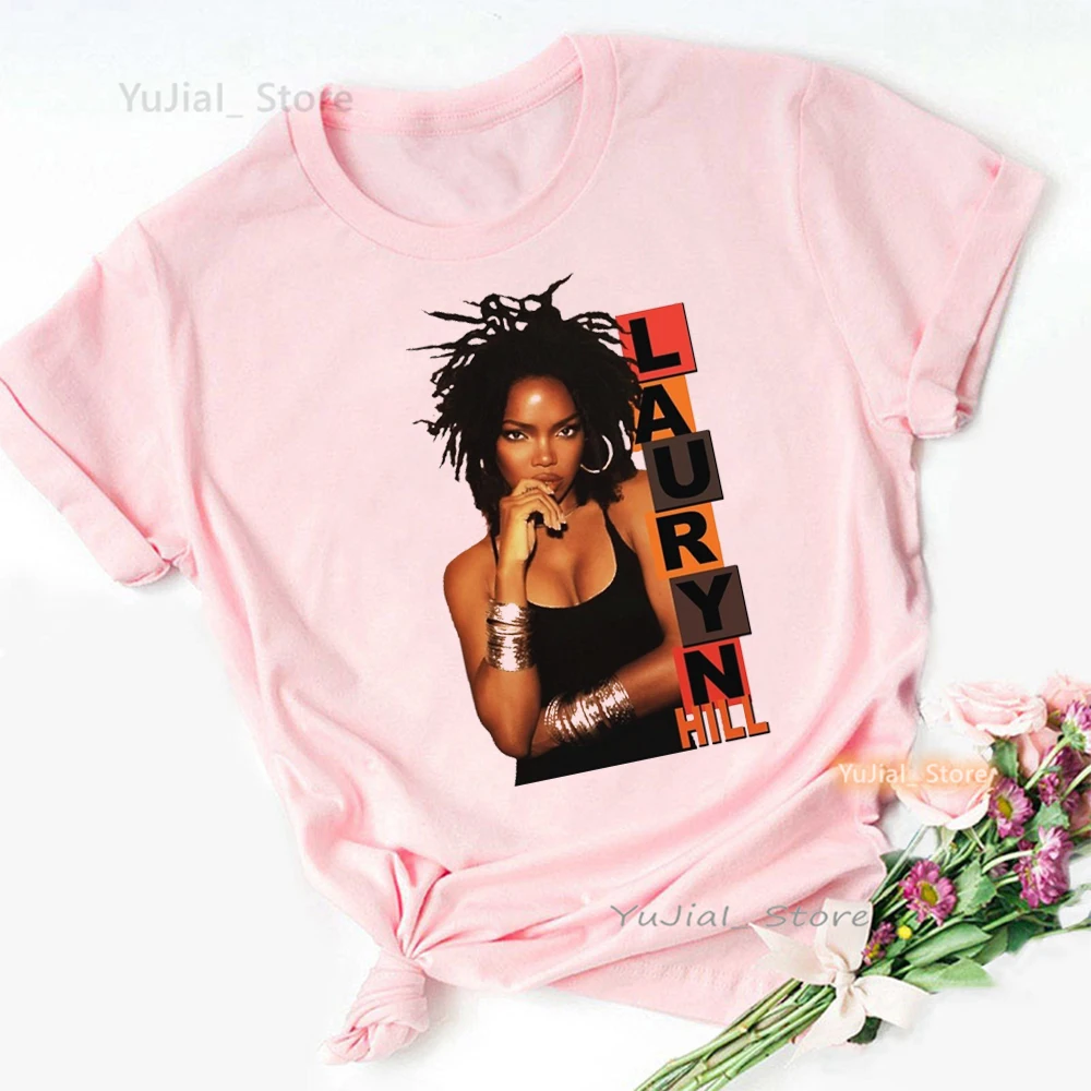 Футболка с графическим принтом Queen Lauryn Hill женская одежда футболка Fugees 2024 рубашка