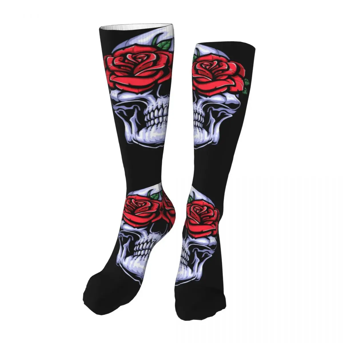 

Unisex Compression Stockings Skull With Roses Eyes Cycling Socks Fit Diabetes Varicose Veins Running Marathon Socks