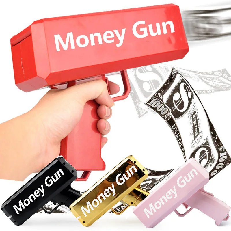 

Electric Money Gun Wedding Bar Nightclub Atmosphere Props Children's Toy Guns Parent-child Interactive Money Gun Banknote Cash