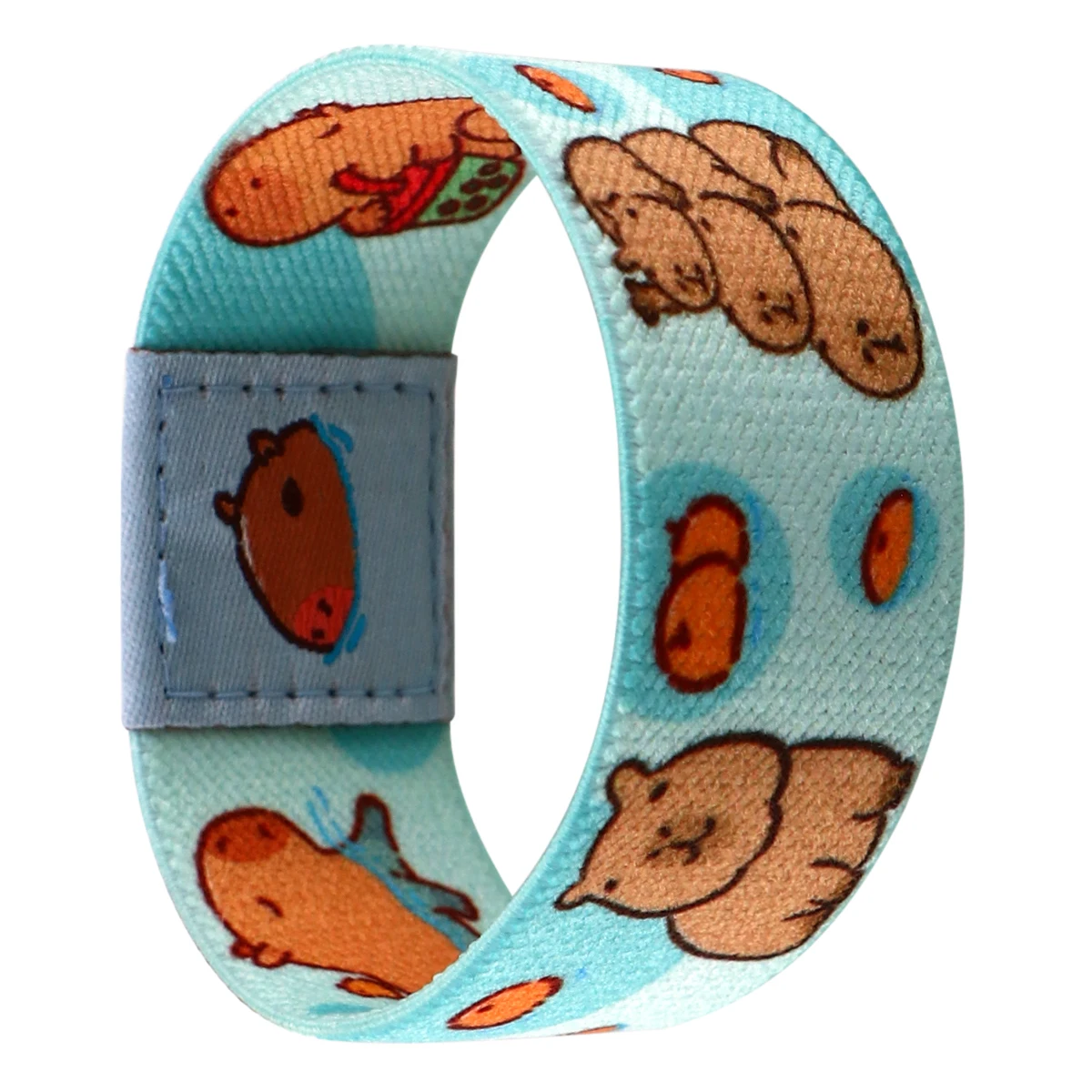 Милый браслет с мультяшными животными капибара для женщин и мужчин эластичный