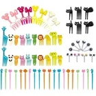 Вилка для фруктов, мультяшная Мини-Ферма для животных, мультяшный выбор еды, Детские снэки, торт, десерт, еда, вилка для фруктов, украшение Вечерние