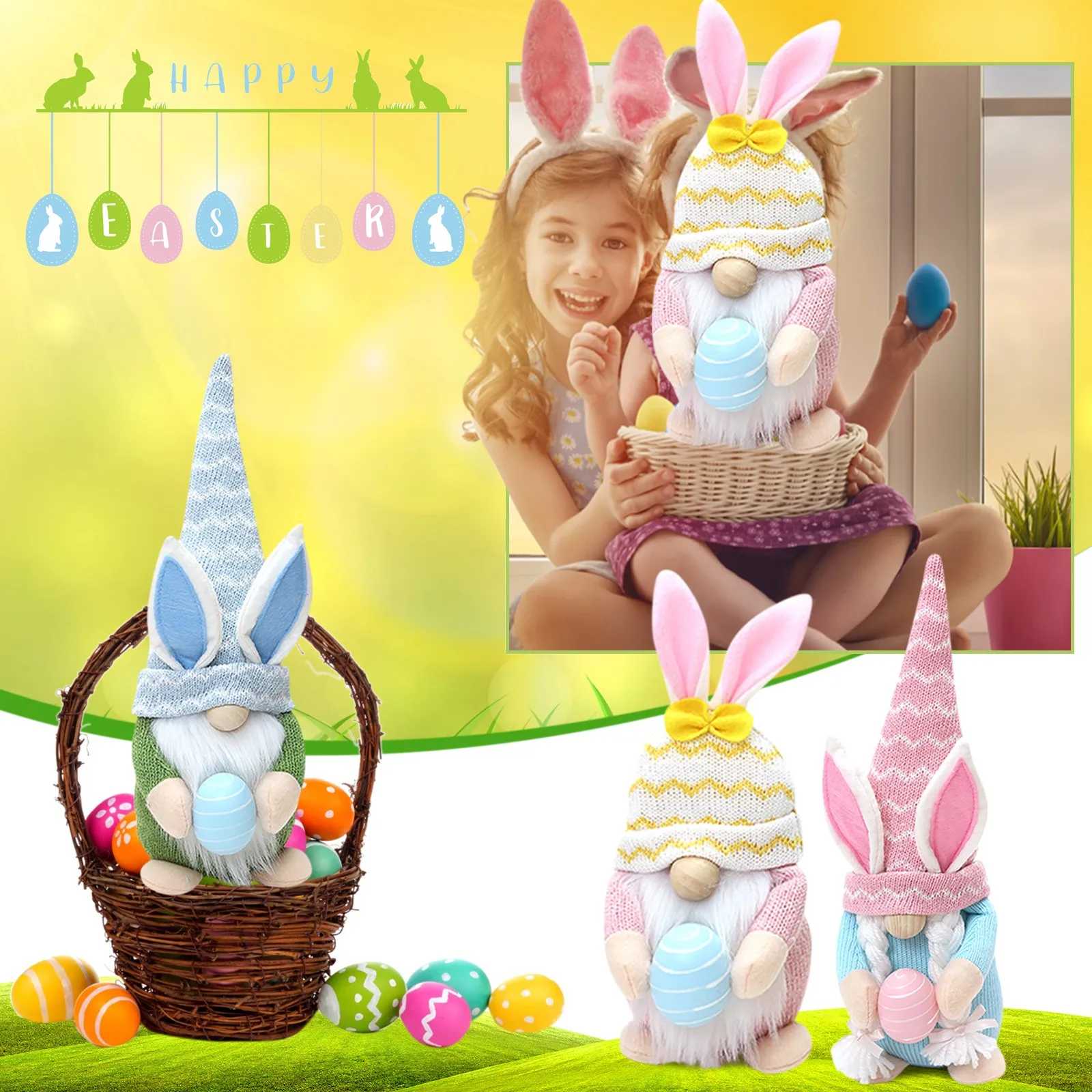 

Кролик, кукла без лица, h-орнамент, кукла, карликовое пасхальное украшение, пасхальное украшение, домашний декор