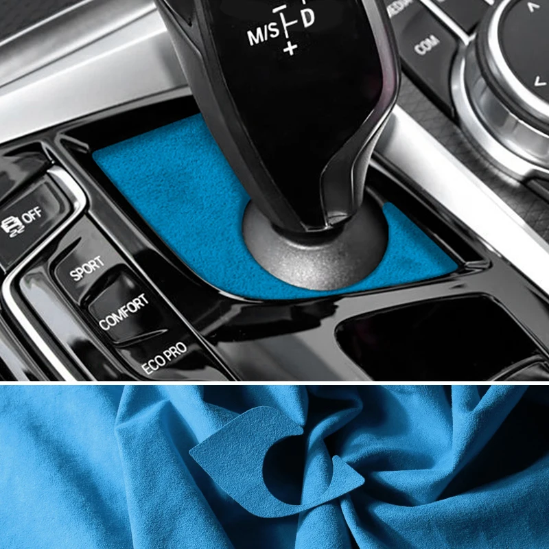 Фото Сделано из алькантары для BMW 5 серии G30 G38 6GT, центральная консоль, панель переключения передач, наклейка, автомобильные аксессуары премиум-класса для интерьера №4