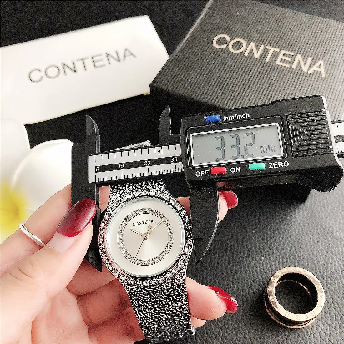 2023 Stylish and popular top brand luxury men's and women's watches Diamond stainless steel steel band with brick style